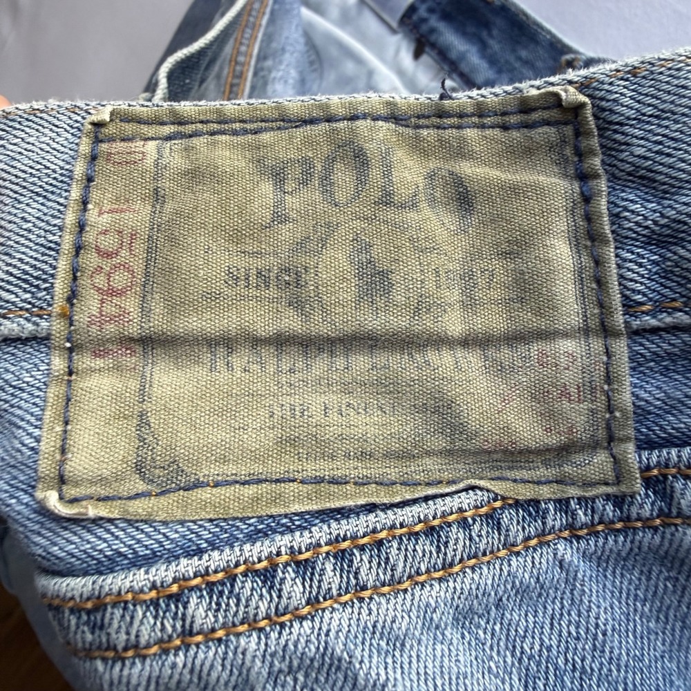 Polo Ralph Lauren Mens Light Wash Straight Leg Denim Jeans 40x30 4682134BET - Picture 3 of 12